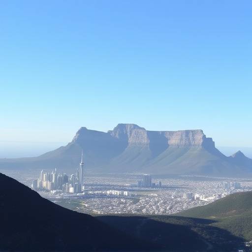 Cape Town city skyline and Table Mountain